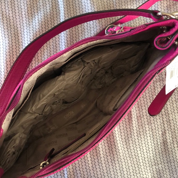 Fuschia Michael Kors Leather Shoulder Bag - Picture 5 of 6